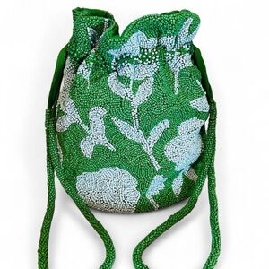Kate Spade x Target Beaded Rose Bucket Bag | Boho Drawstring Purse